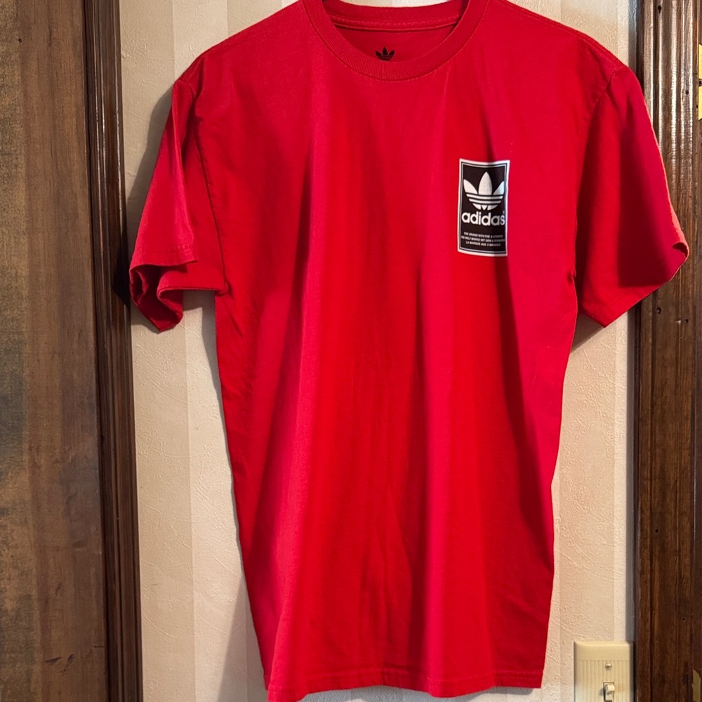 Adidas Red Cotton Tshirt